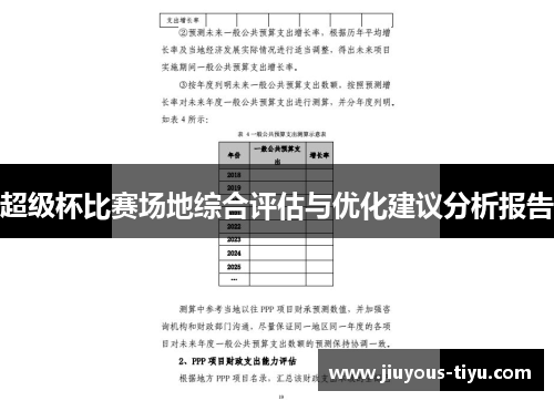 超级杯比赛场地综合评估与优化建议分析报告